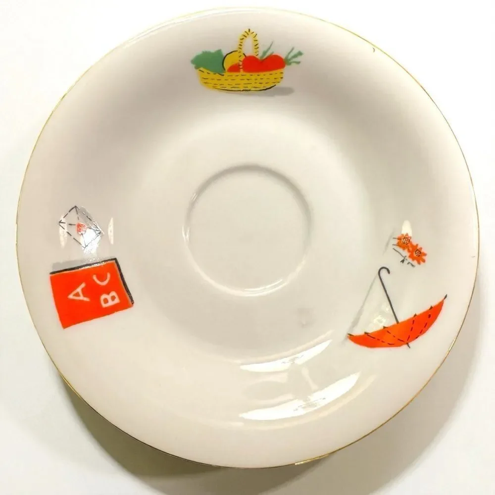 Vintage Chodiez China Whimsical Tea Cup and Saucer Set